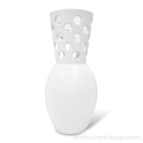Ceramic Vases, Available in Matte Beige and White Colors, Measuring 13 x 13 x 38/15 x 15 x 48cm